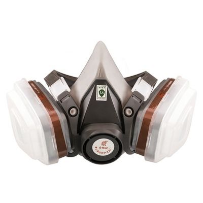 Masker gas setengah wajah KN95 yang dapat digunakan kembali Respirator penyerap debu dengan penyaringan udara