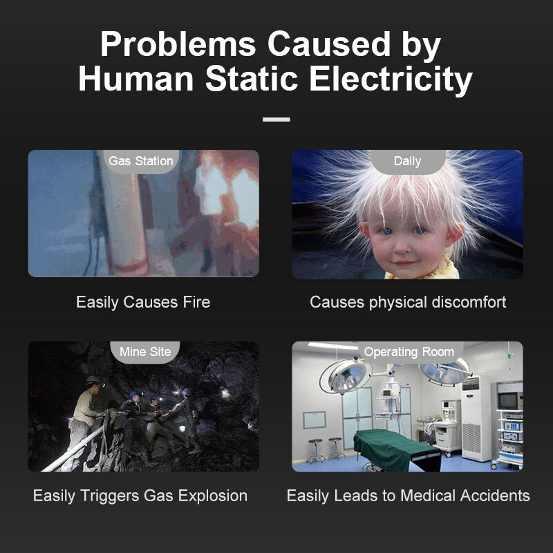 Human Body Static Elimination Releaser, Industrial Explosion-Proof Touch Static Discharge Ball with Sound and Light Alarm