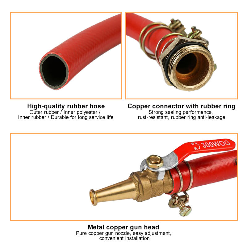 Inner Diameter 19mm Length 25 Meters fire hose reel Bursting Pressure Of 2.4 Megapascals 445mm Thick Pure PVC Reel Surface.