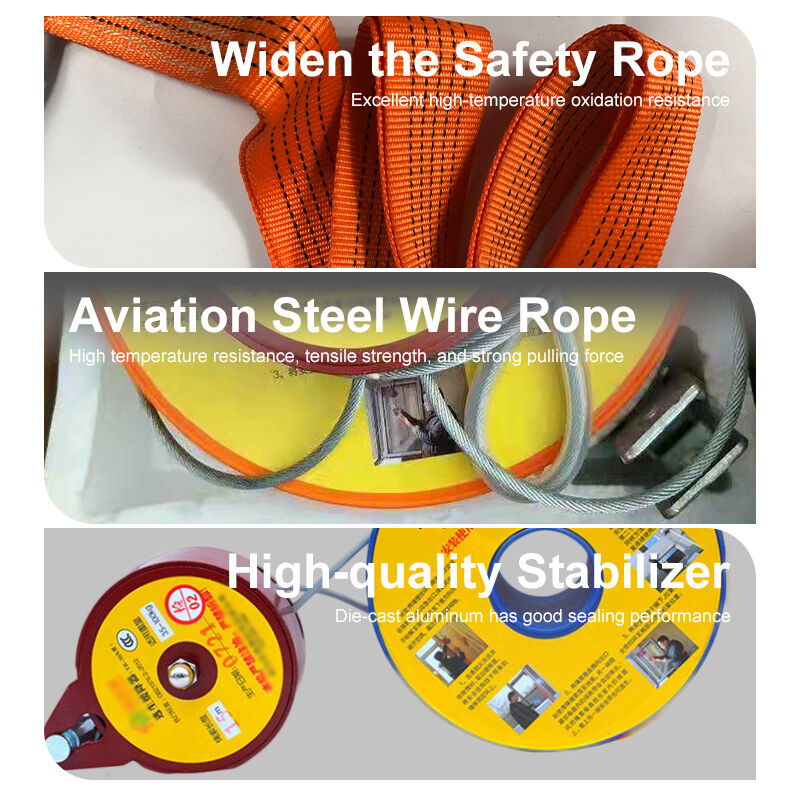 Reciprocating High-Rise Escape Descent Device TH-30A 15m Rope 1000kg Breaking Force Safety Harness Kit for Fire Emergency Evacuation