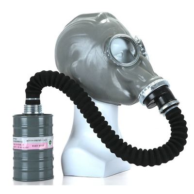 Silikon Gel Keamanan Full Face Gas Mask 60*27*42cm Anti Virus