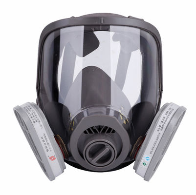 Full Face Respirator Gas Mask Dengan Filter Ganda