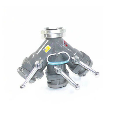 Selang pemadam kebakaran 65 # tiga pemisah air inlet air, tiga bleeder yang terbuat dari aluminium berkualitas tinggi