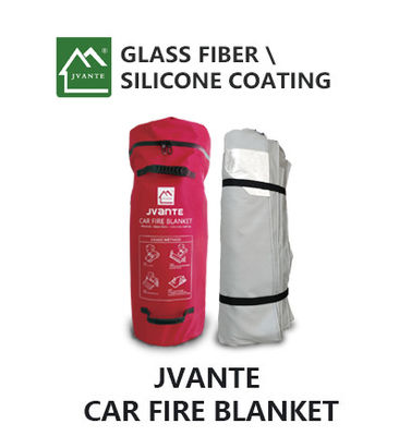 Mobil Fiber Glass Silicone Coating Fire Retardant Blanket Gray 4*6 6*8 6*9 10*12M atau Custom JVANTE