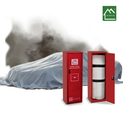 Selimut pemadam kebakaran putih 550 ° C suhu perlindungan jangka panjang untuk keselamatan mobil