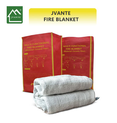 Ketebalan 2mm, Bisa disesuaikan ukuran, Keramik Serat Fire Blanket, Putih, tahan api suhu tinggi berdiri produk pertolongan pertama