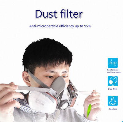Masker gas setengah wajah KN95 yang dapat digunakan kembali Respirator penyerap debu dengan penyaringan udara