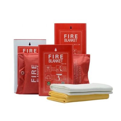 Selimut Api Serat Kaca Rumah Dapur Api Ukuran 1 * 1m 1.2 * 1.2m Disesuaikan