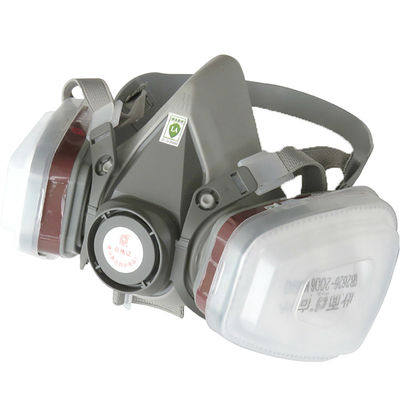 Gray KN95 Respirator Silikon yang Dapat Digunakan Kembali Untuk Perlindungan debu Dan Fungsi Topeng Gas